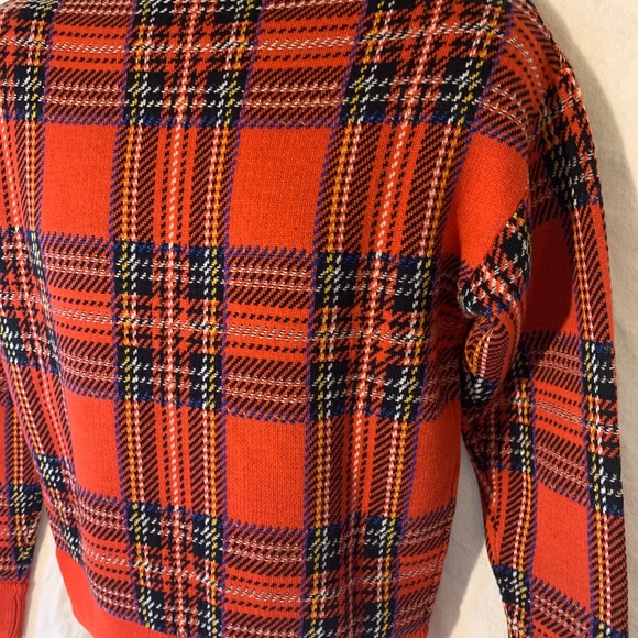 NWOT Sandro Rare Red Tartan Sweater Size Small - Picture 10 of 11
